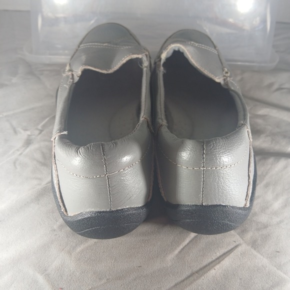 Dr Scholls Womens Gray Leather Loafers EB6-06 Comfort Slip On Shoes 8.5W - Picture 5 of 9